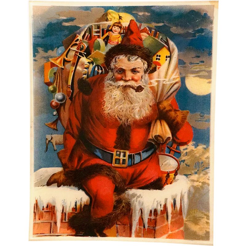 On the Chimney Top Santa