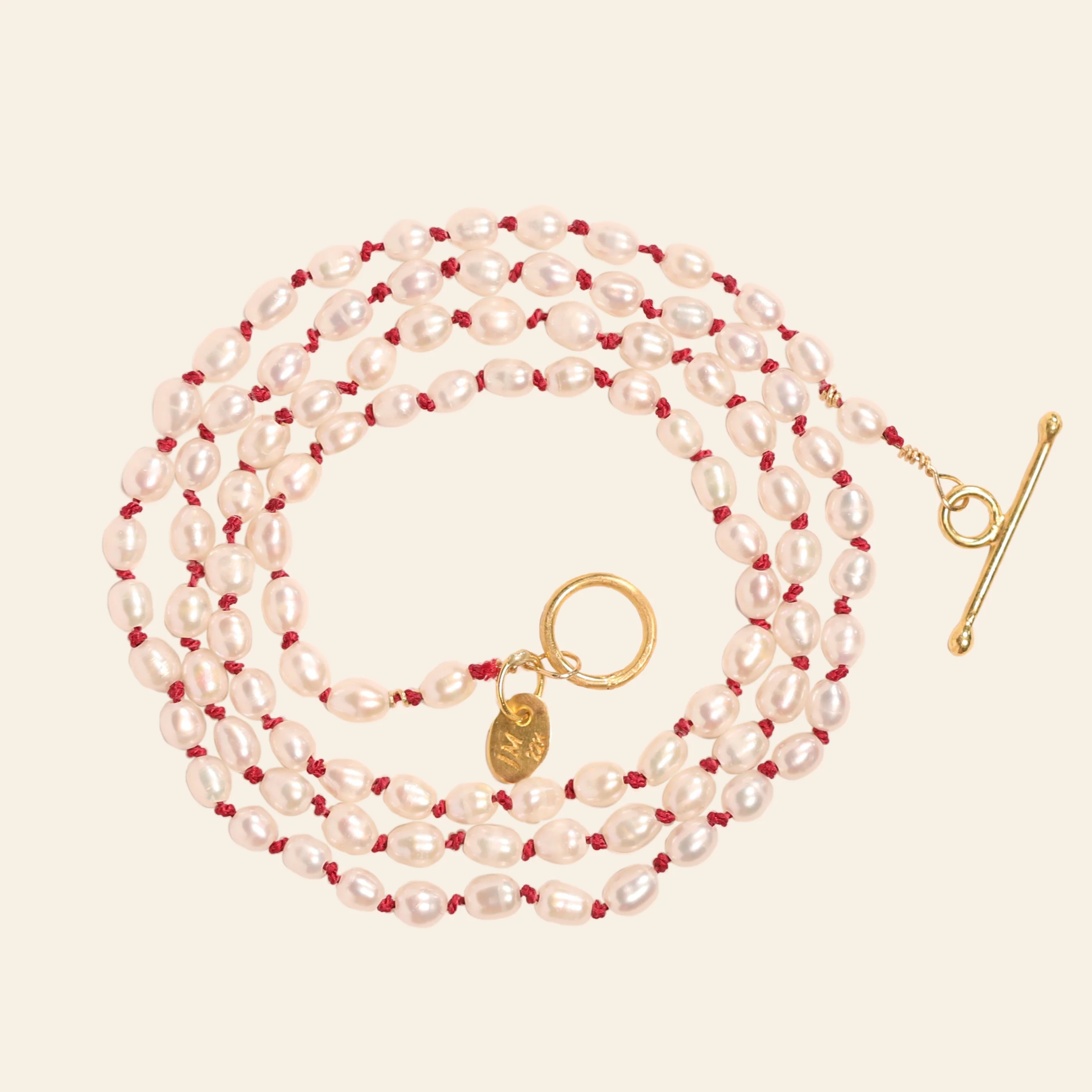16" Keshi Pearl Strand in Oxblood