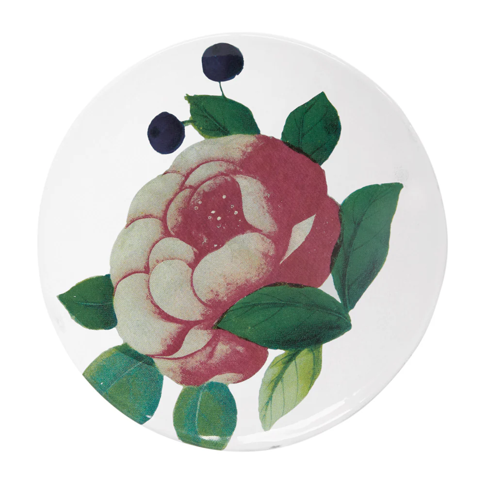 18th c Fan - Voluptuous Rose Plate