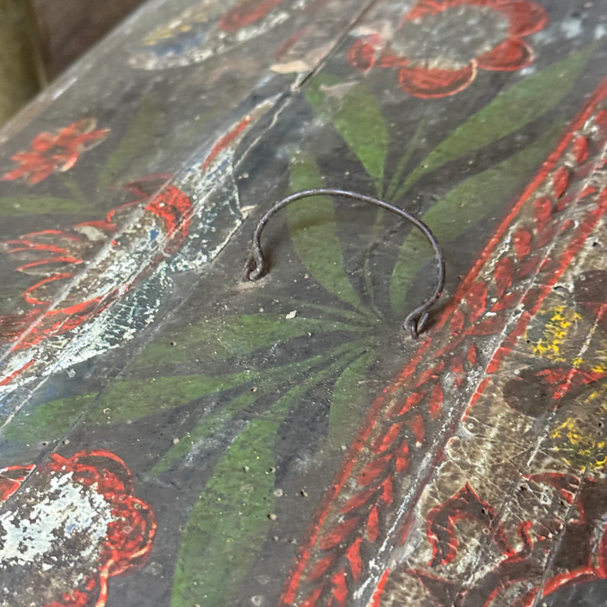 18th-century French Painted Trunk - Image 10
