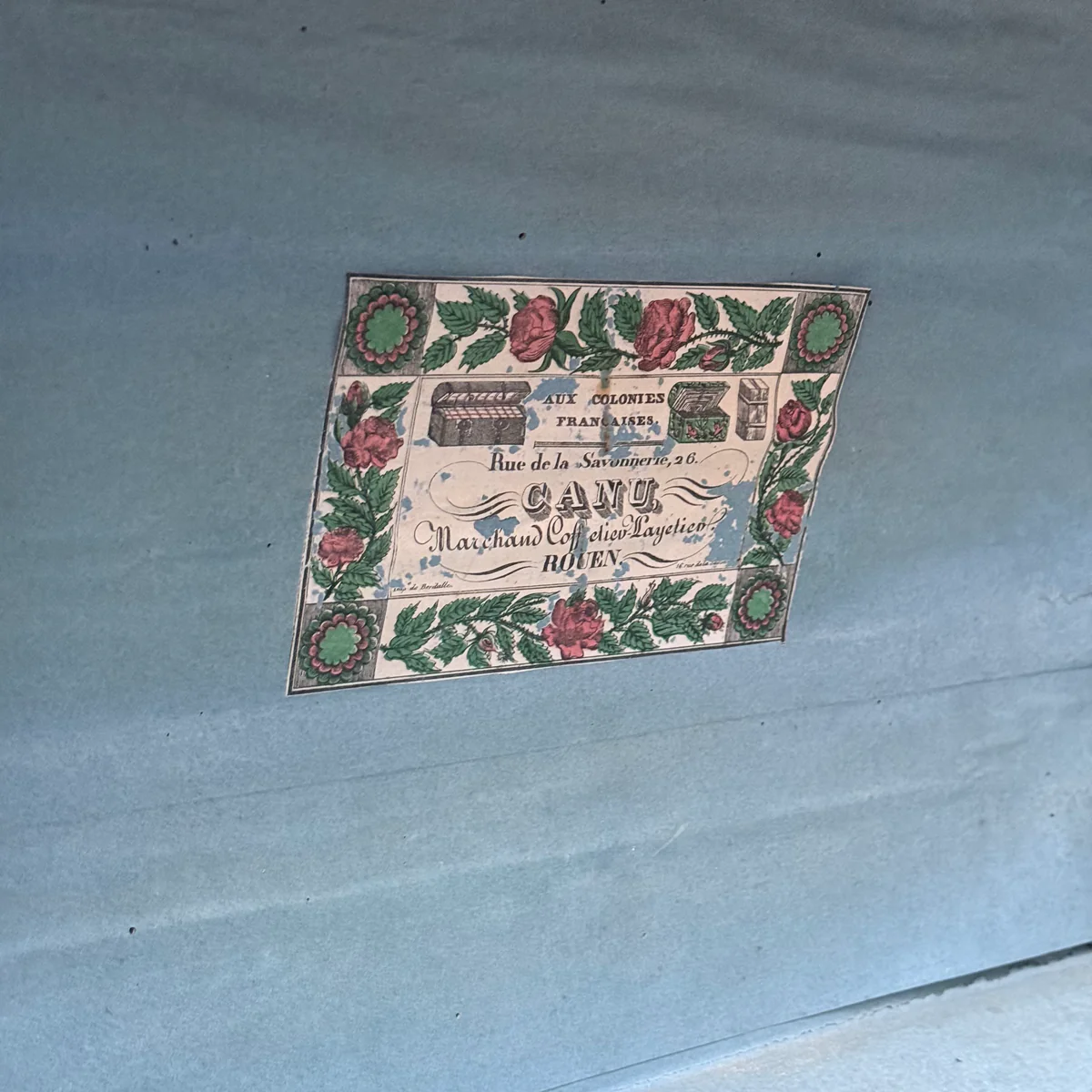 18th-century French Painted Trunk - Image 12