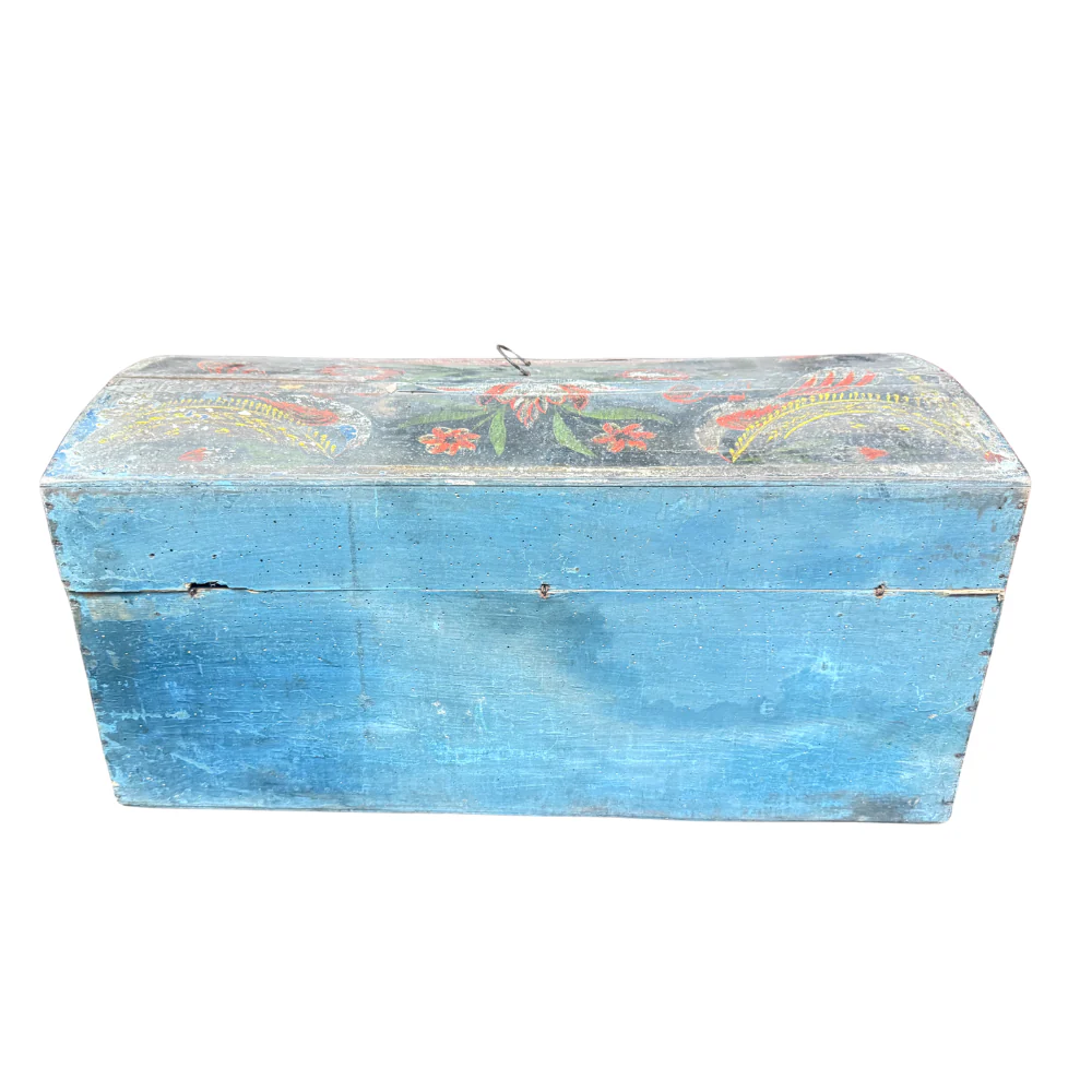 18th-century French Painted Trunk - Image 5