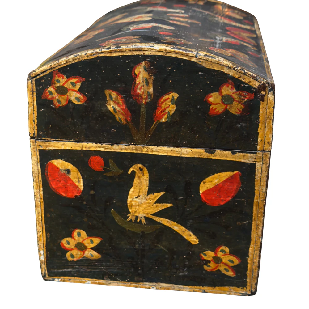 18th-century French Painted Trunk - Image 4