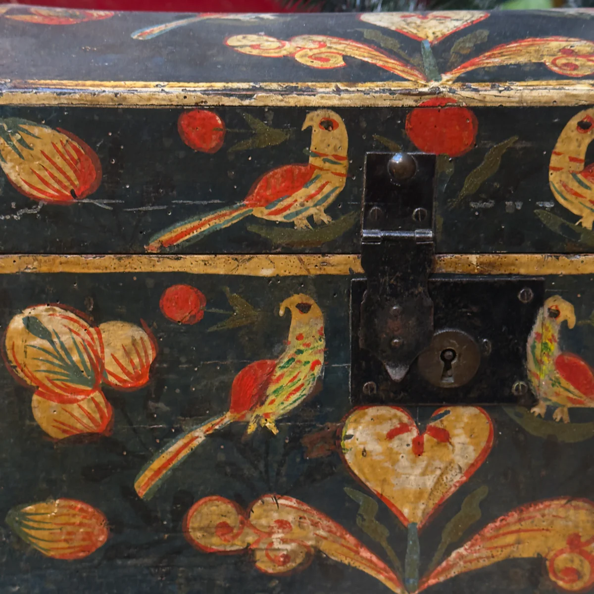18th-century French Painted Trunk - Image 6