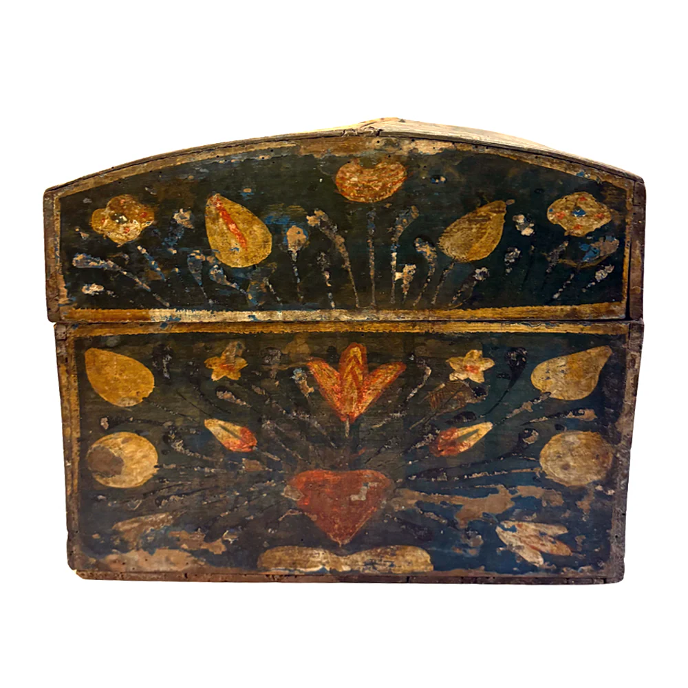 18th-century French Painted Trunk - Image 5