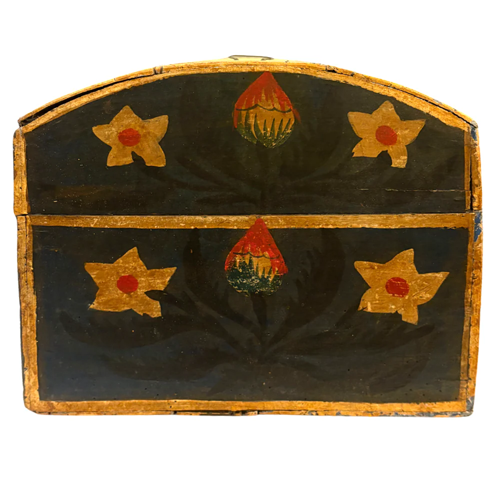 18th-century French Painted Trunk - Image 4