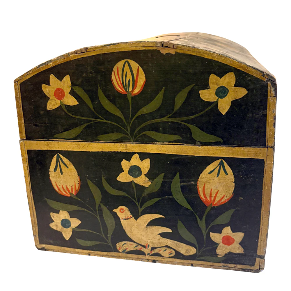 18th-century French Painted Trunk - Image 4