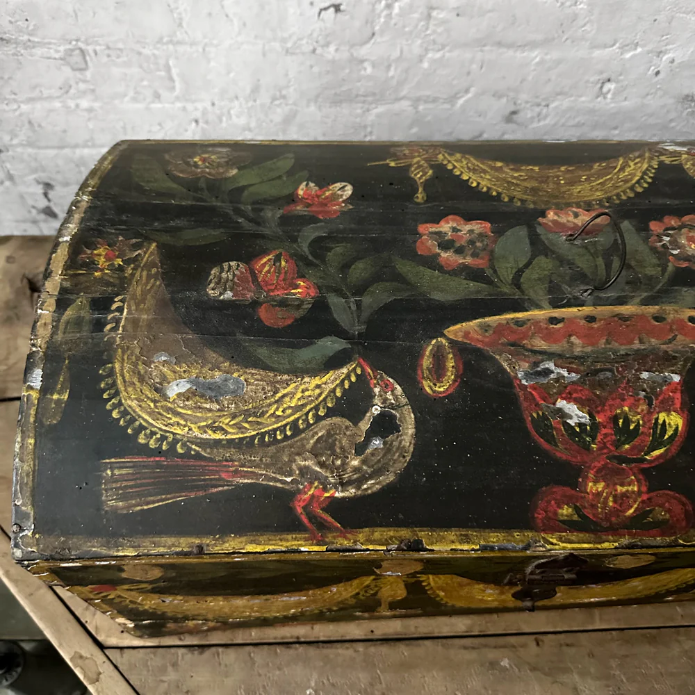 18th Century French Painted Trunk - Image 3