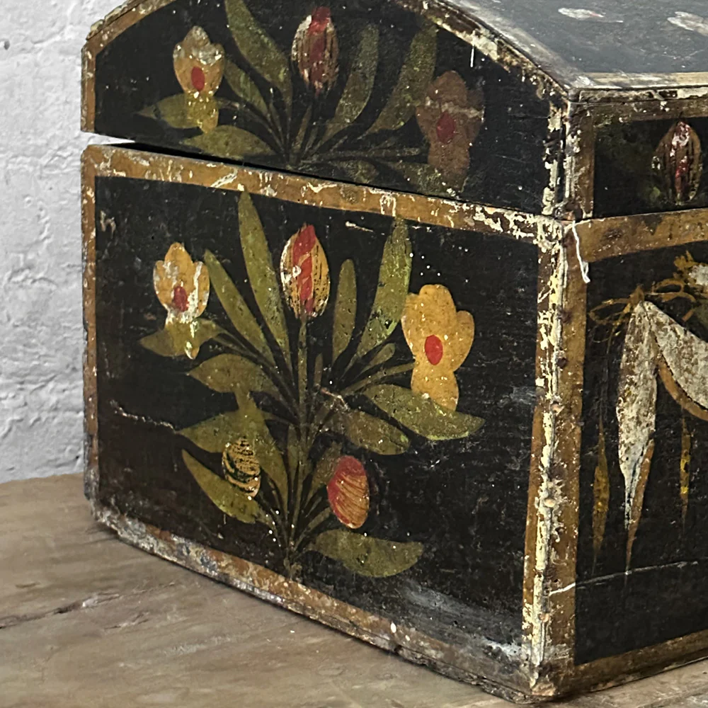 18th Century French Painted Trunk - Image 3