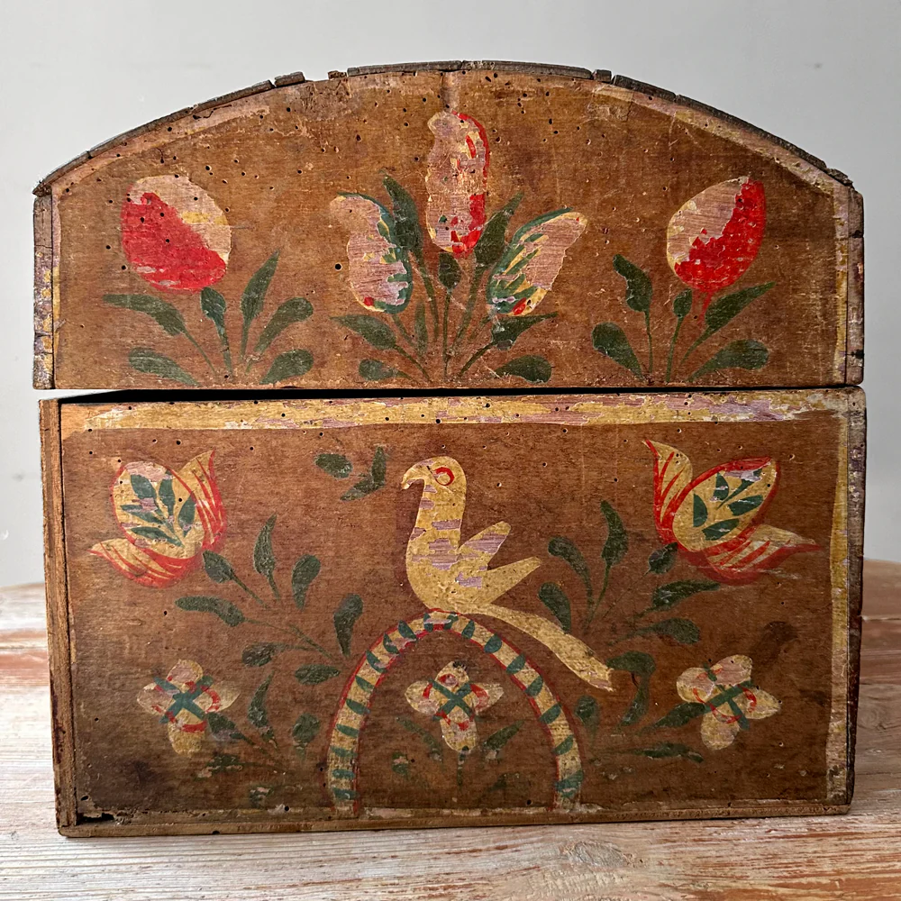 18th-Century French Painted Trunk - Image 12