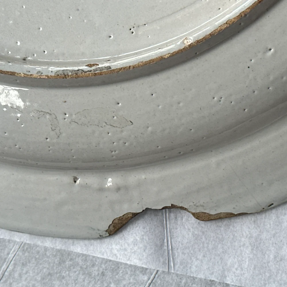 18th-century Polychrome Delft Charger Plate - Image 8