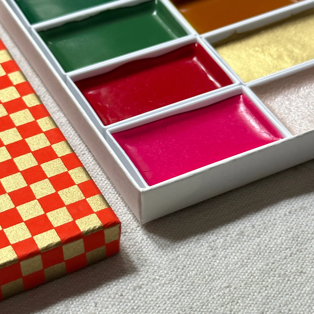 1920s Retro Japanese Gansai Watercolor Set - Image 2