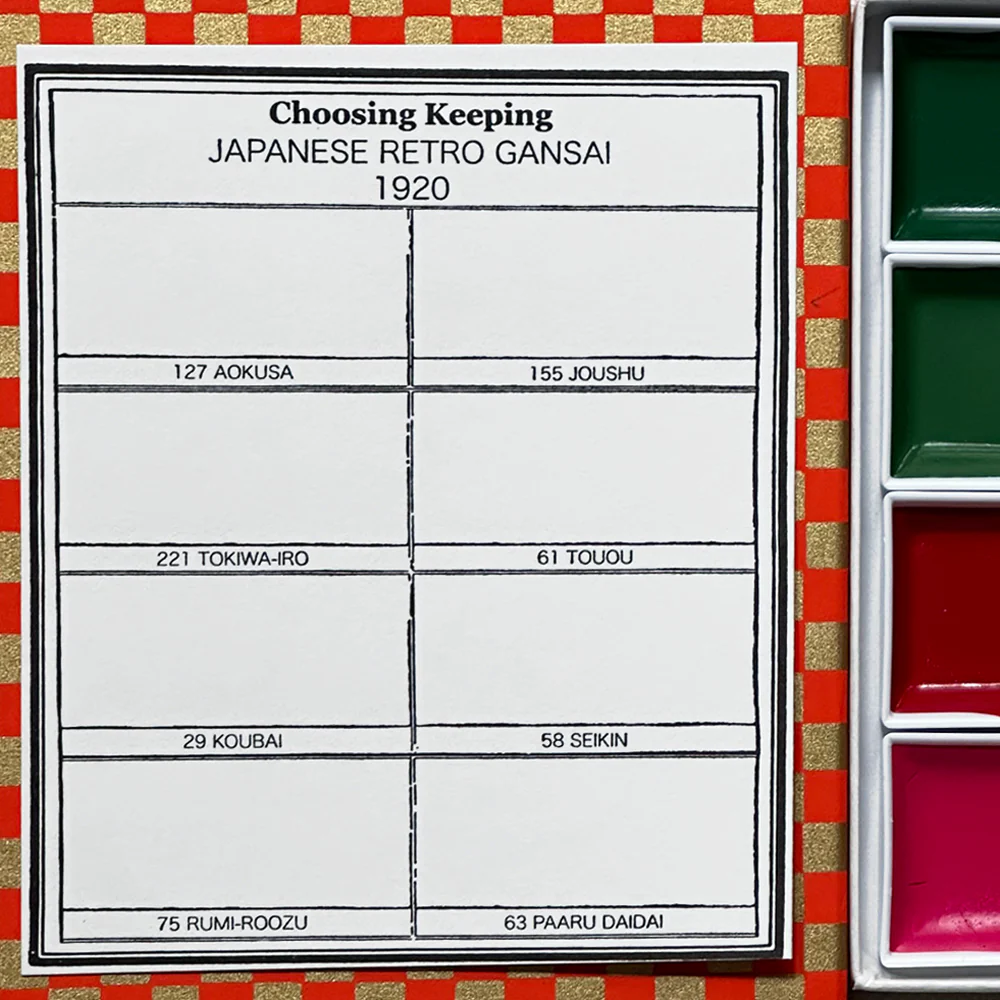 1920s Retro Japanese Gansai Watercolor Set - Image 3