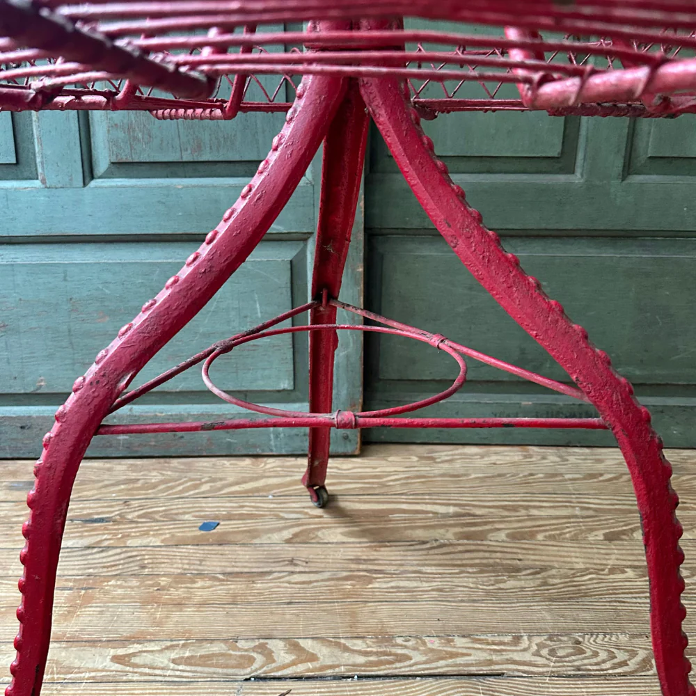 19th-century American Florist’s Wirework Spinning Plant Stand - Image 4