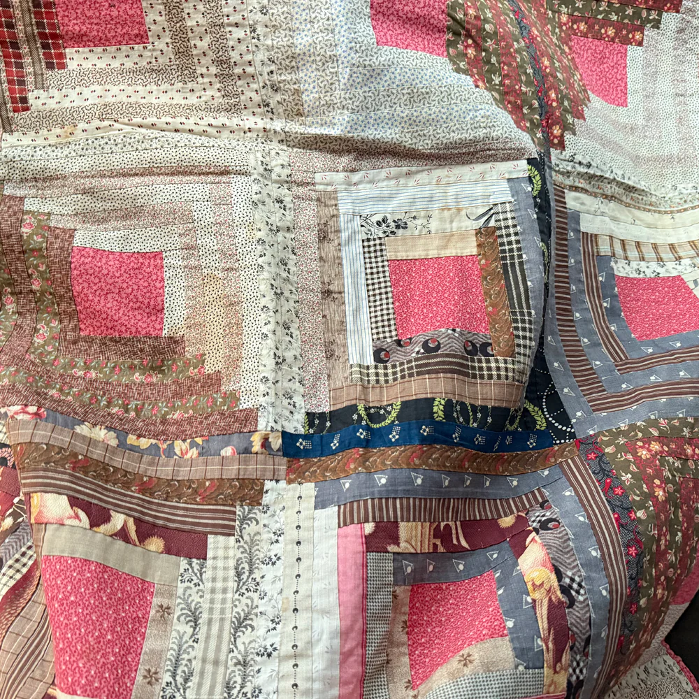 19th-century American Hand-Stitched Quilt #4 - Image 15
