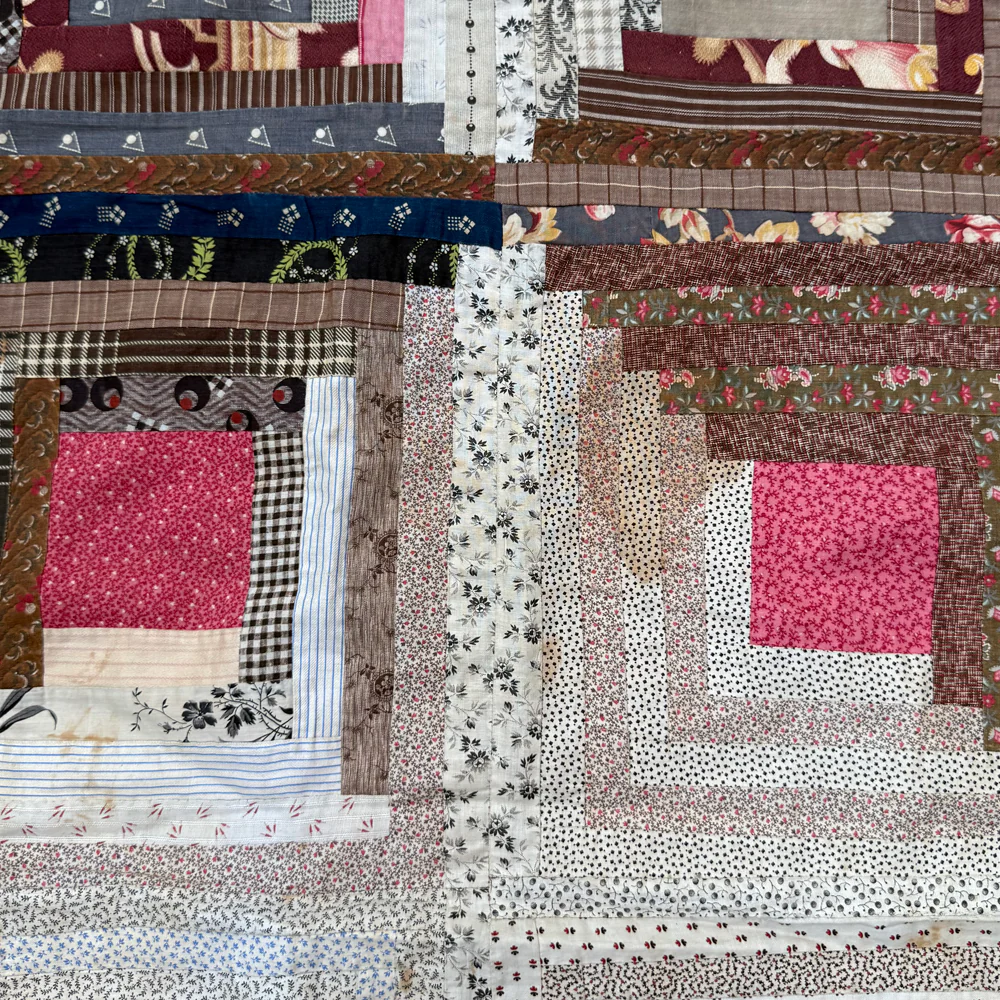 19th-century American Hand-Stitched Quilt #4 - Image 6