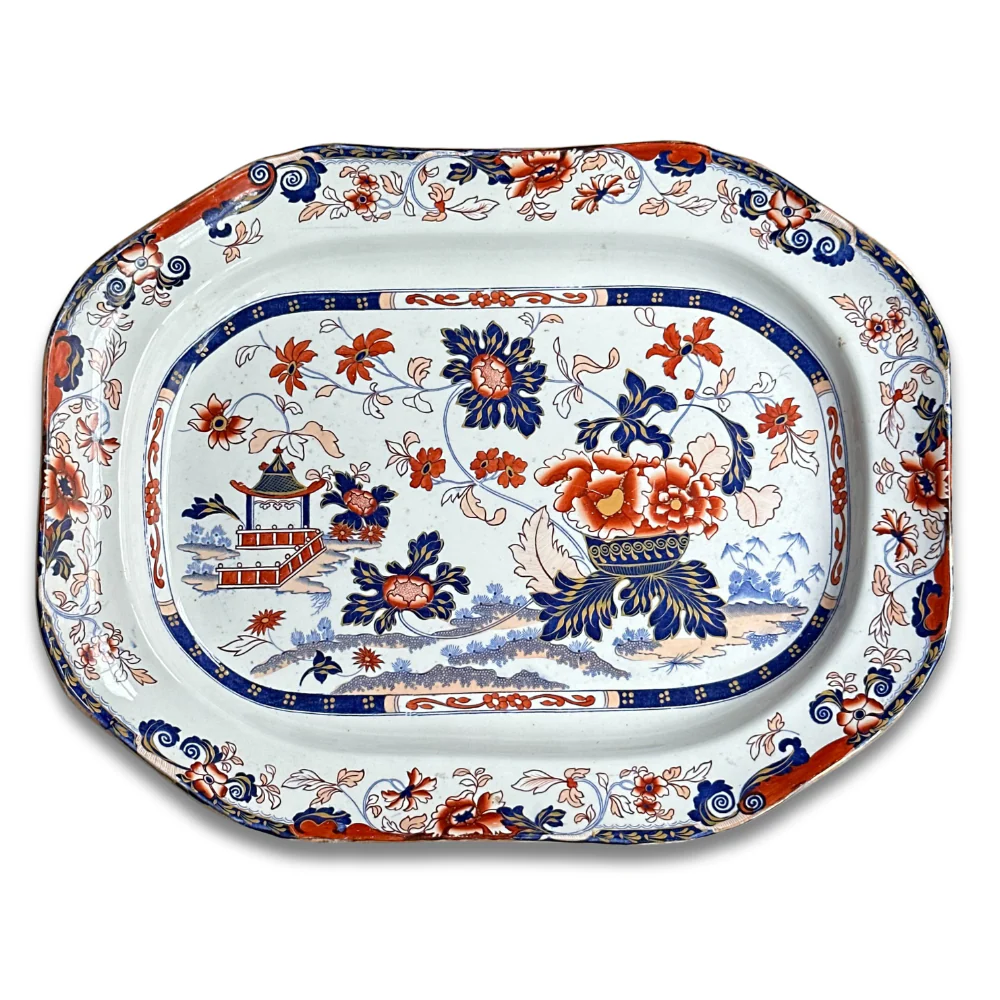 19th-century "Amherst Japan" Stone China Platter