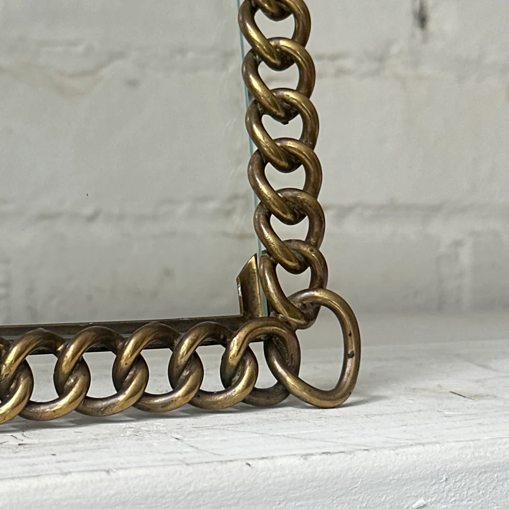 19th-century English Welded Brass Picture Frame - Image 3