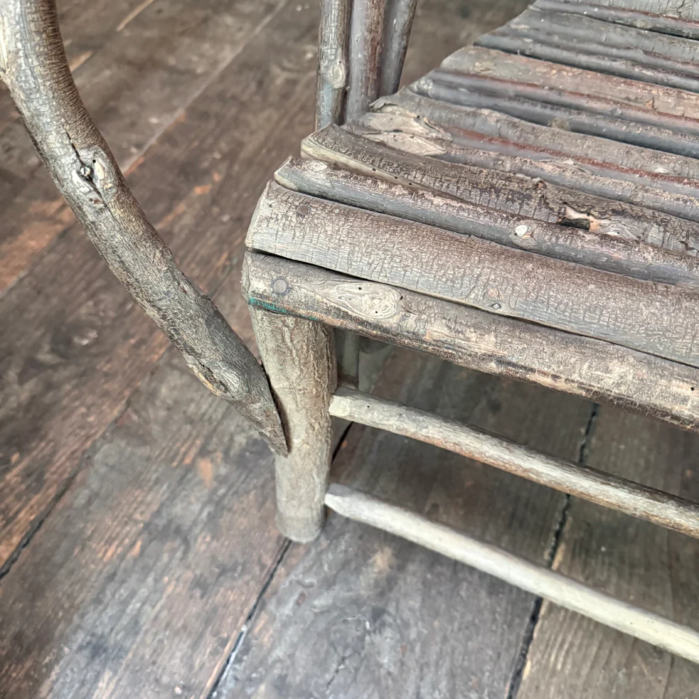 19th-Century French Folk Twig Chair - Image 3