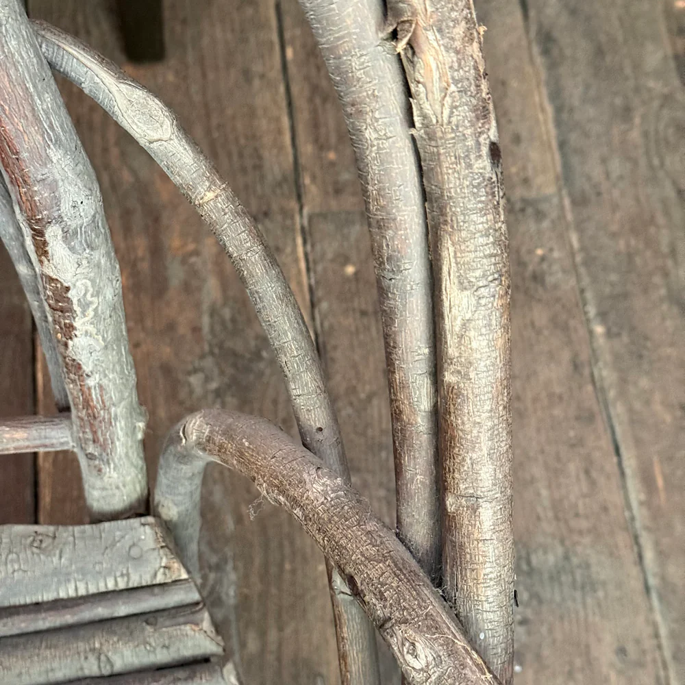19th-Century French Folk Twig Chair - Image 5