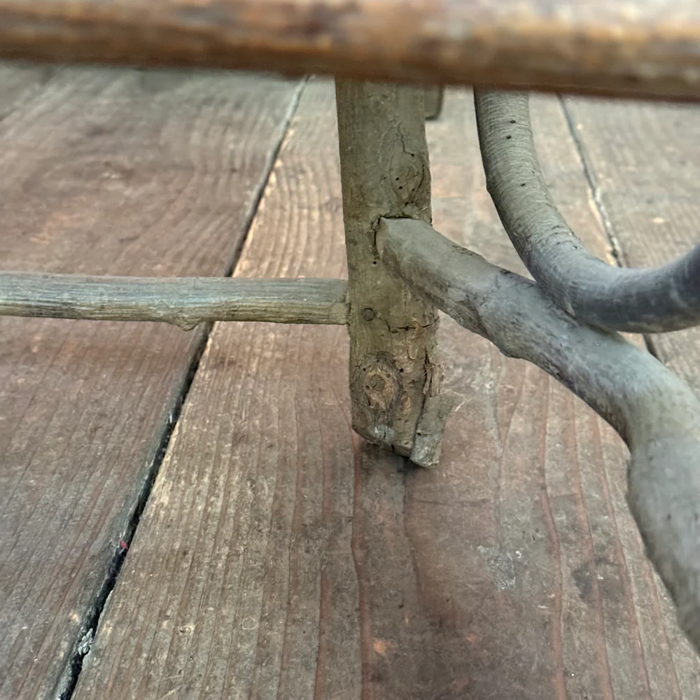 19th-Century French Folk Twig Chair - Image 8