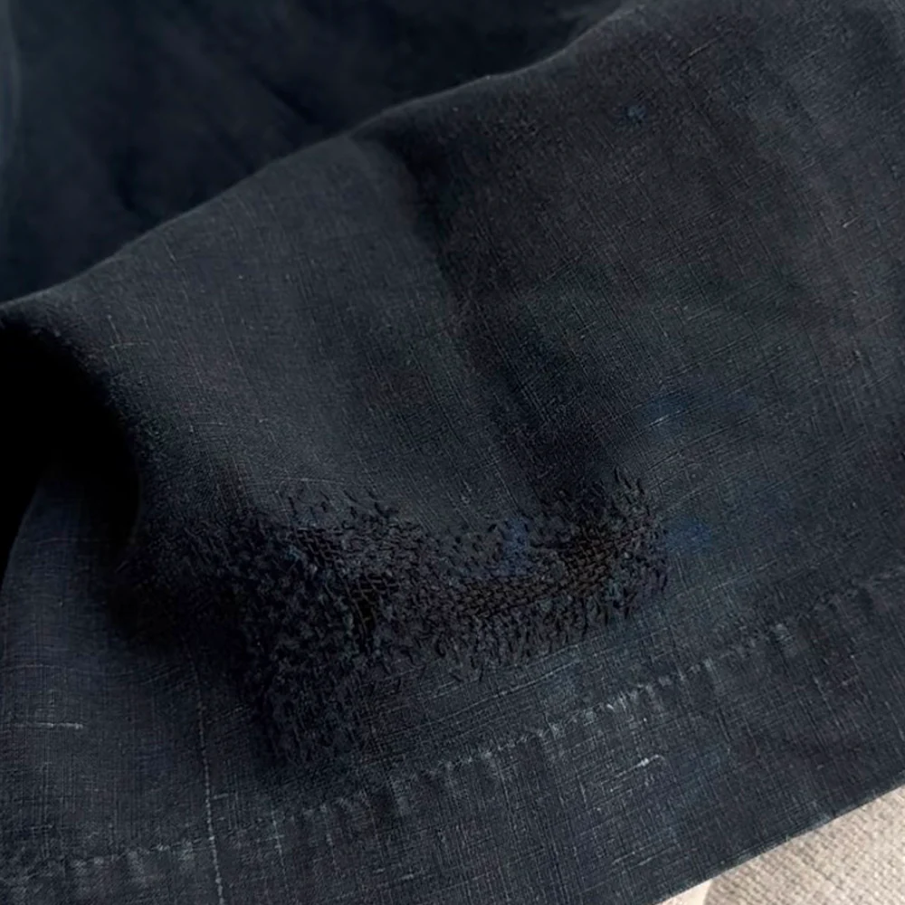 19th-century French Indigo Smock (#S-01) - Image 9