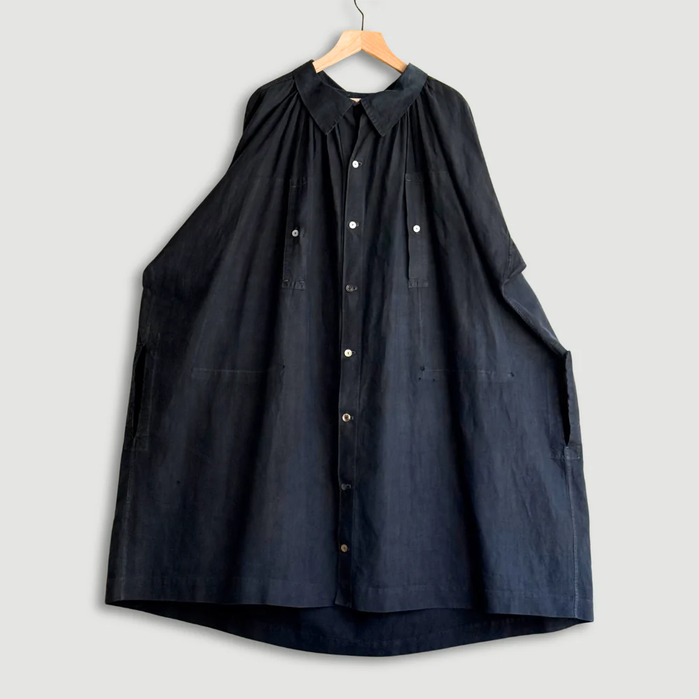 19th-century French Indigo Smock (#S-02) - Image 2