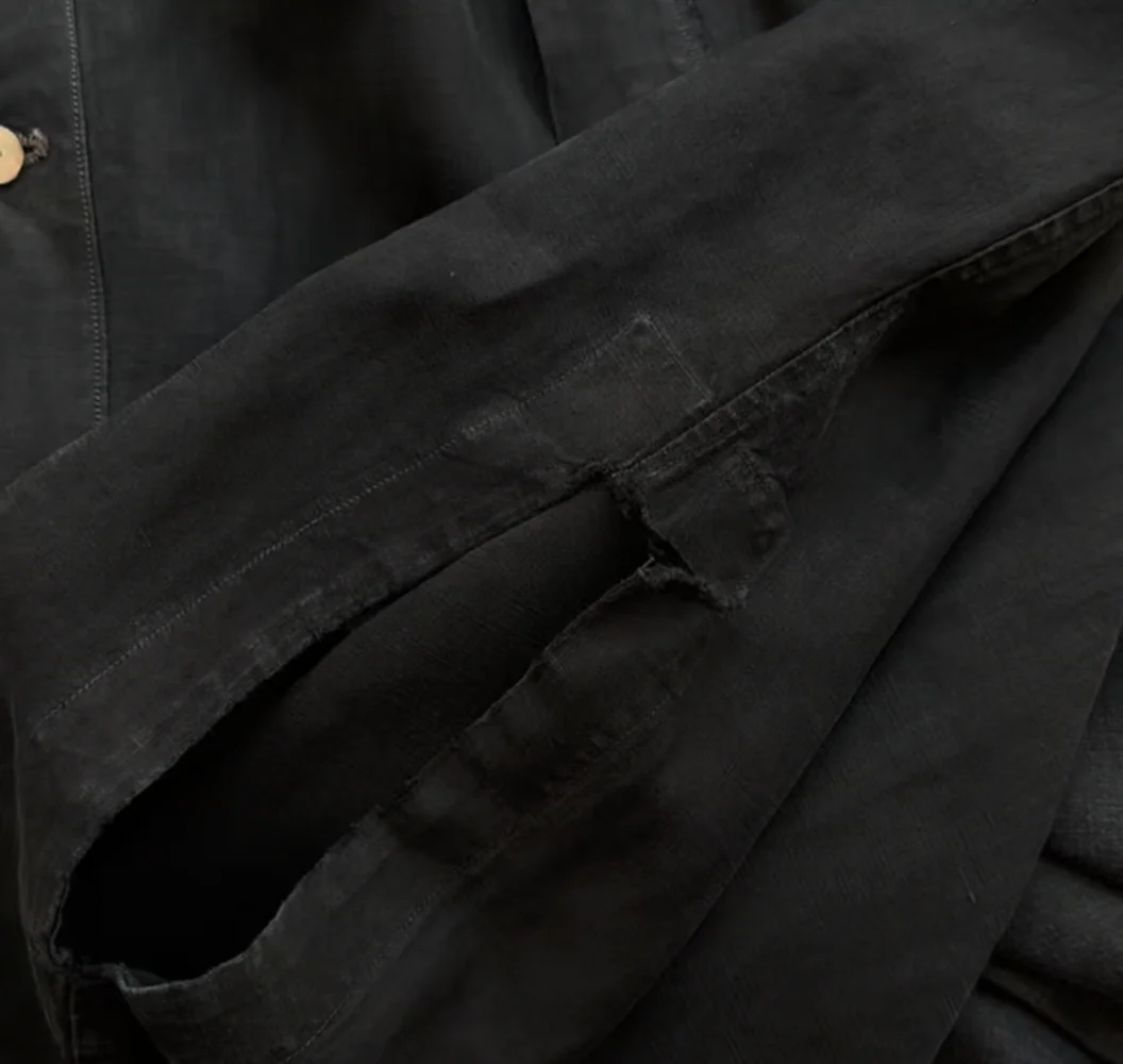 19th-century French Indigo Smock (#S-02) - Image 8