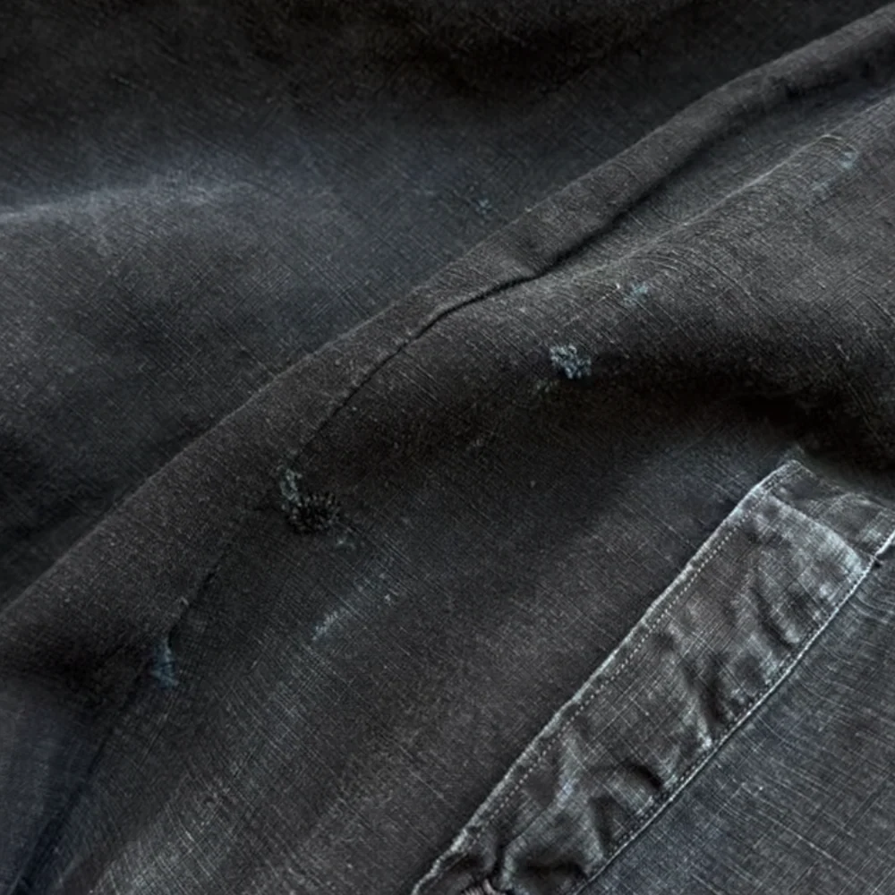 19th-century French Indigo Smock (#S-03) - Image 10