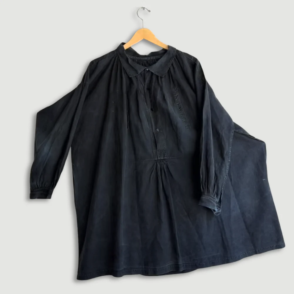 19th-century French Indigo Smock (#S-03) - Image 2