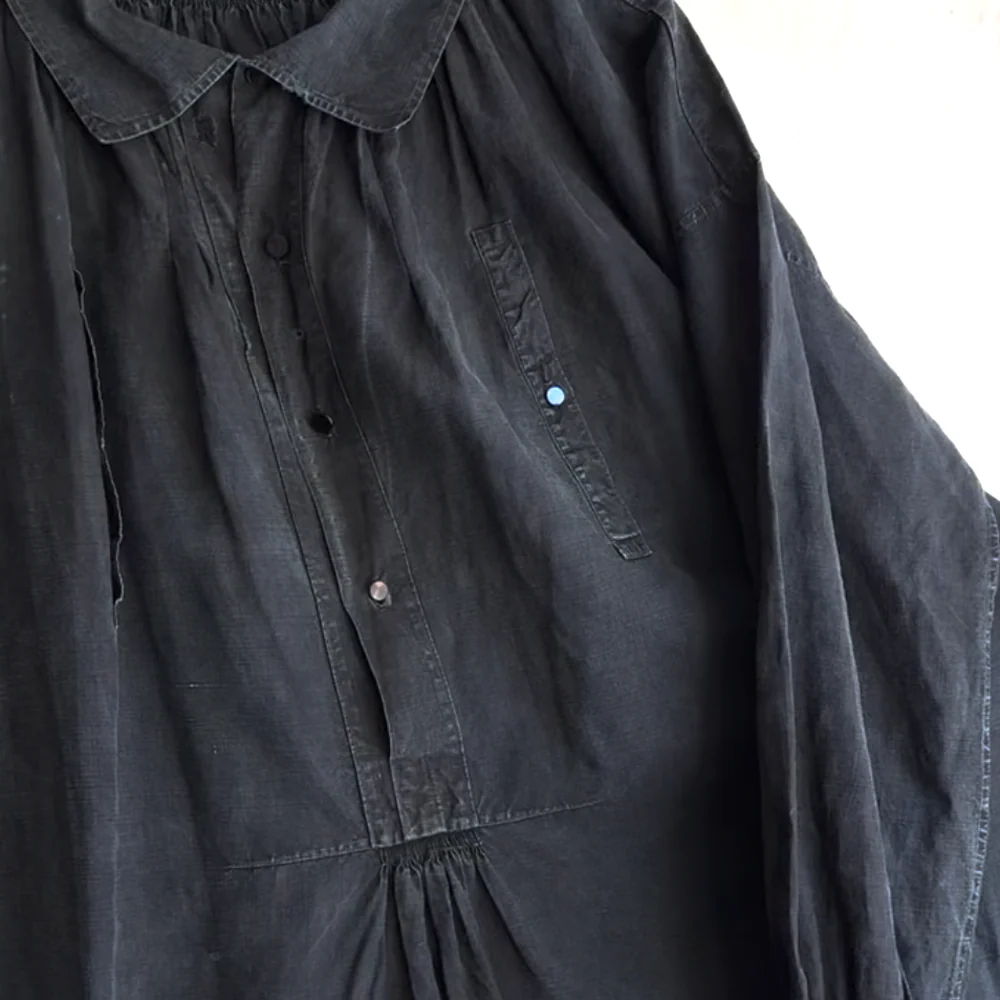 19th-century French Indigo Smock (#S-03) - Image 5