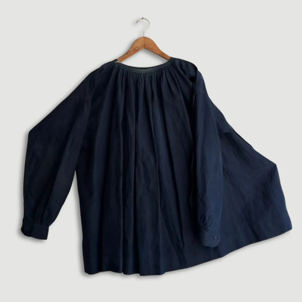19th-century French Indigo Smock (#S-04) - Image 2