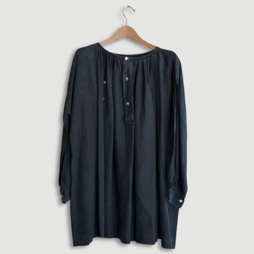 19th-century French Indigo Smock (#S-05)