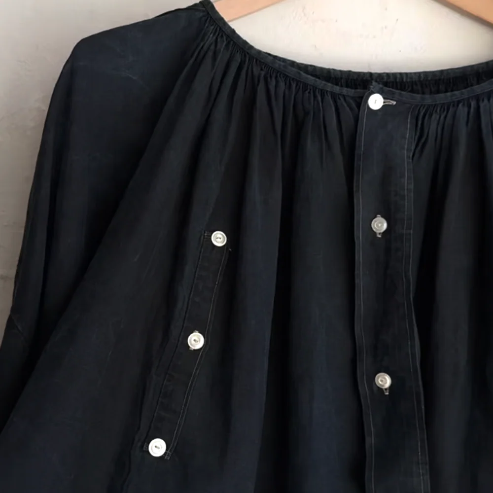 19th-century French Indigo Smock (#S-05) - Image 5