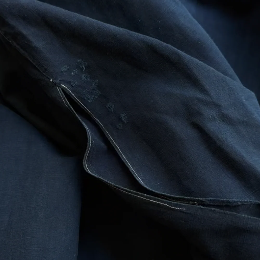 19th-century French Indigo Smock (#S-06) - Image 11