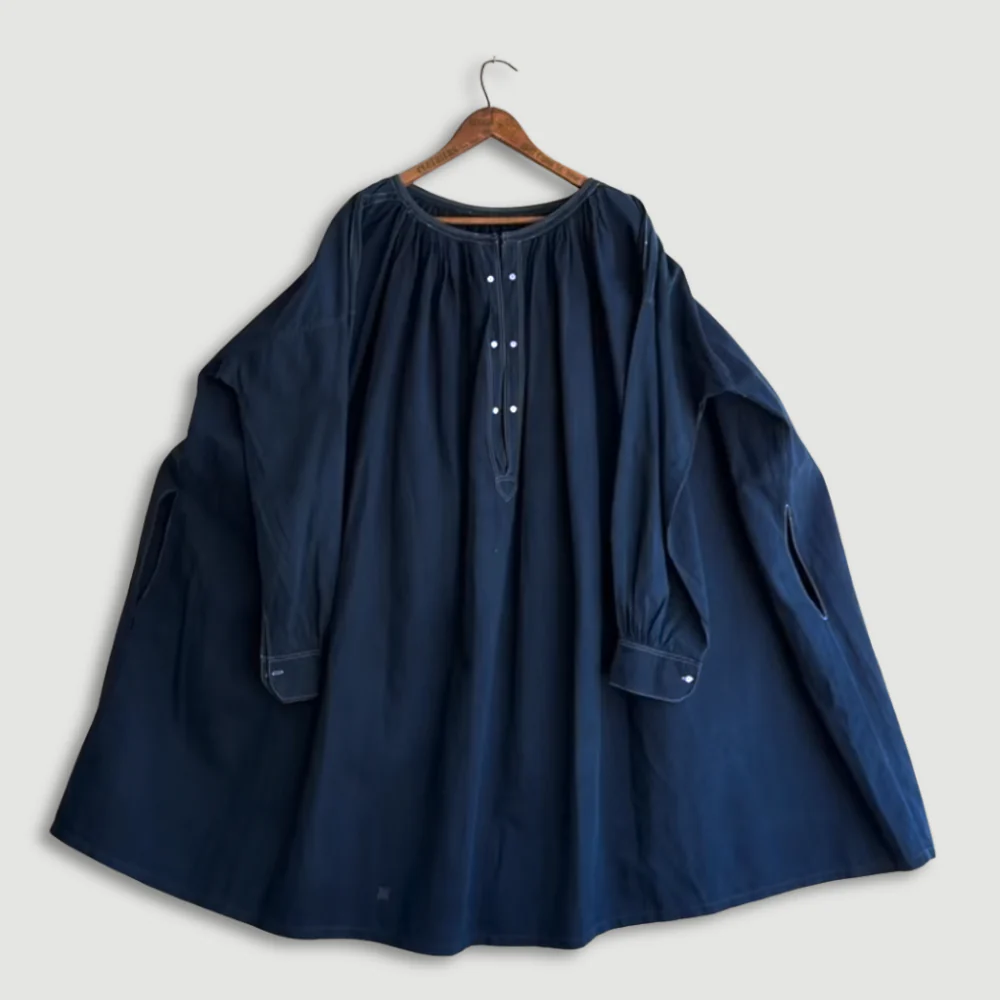 19th-century French Indigo Smock (#S-06) - Image 2