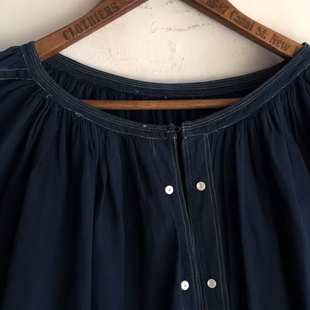 19th-century French Indigo Smock (#S-06) - Image 4