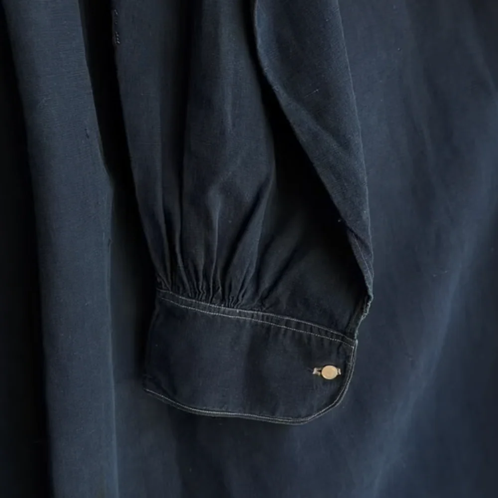 19th-century French Indigo Smock (#S-06) - Image 5