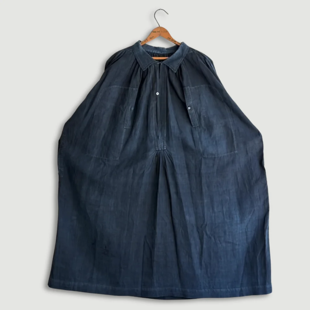 19th-century French Indigo Smock (#S-08) - Image 2