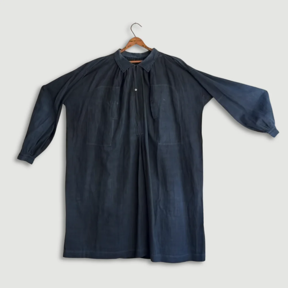 19th-century French Indigo Smock (#S-08) - Image 3