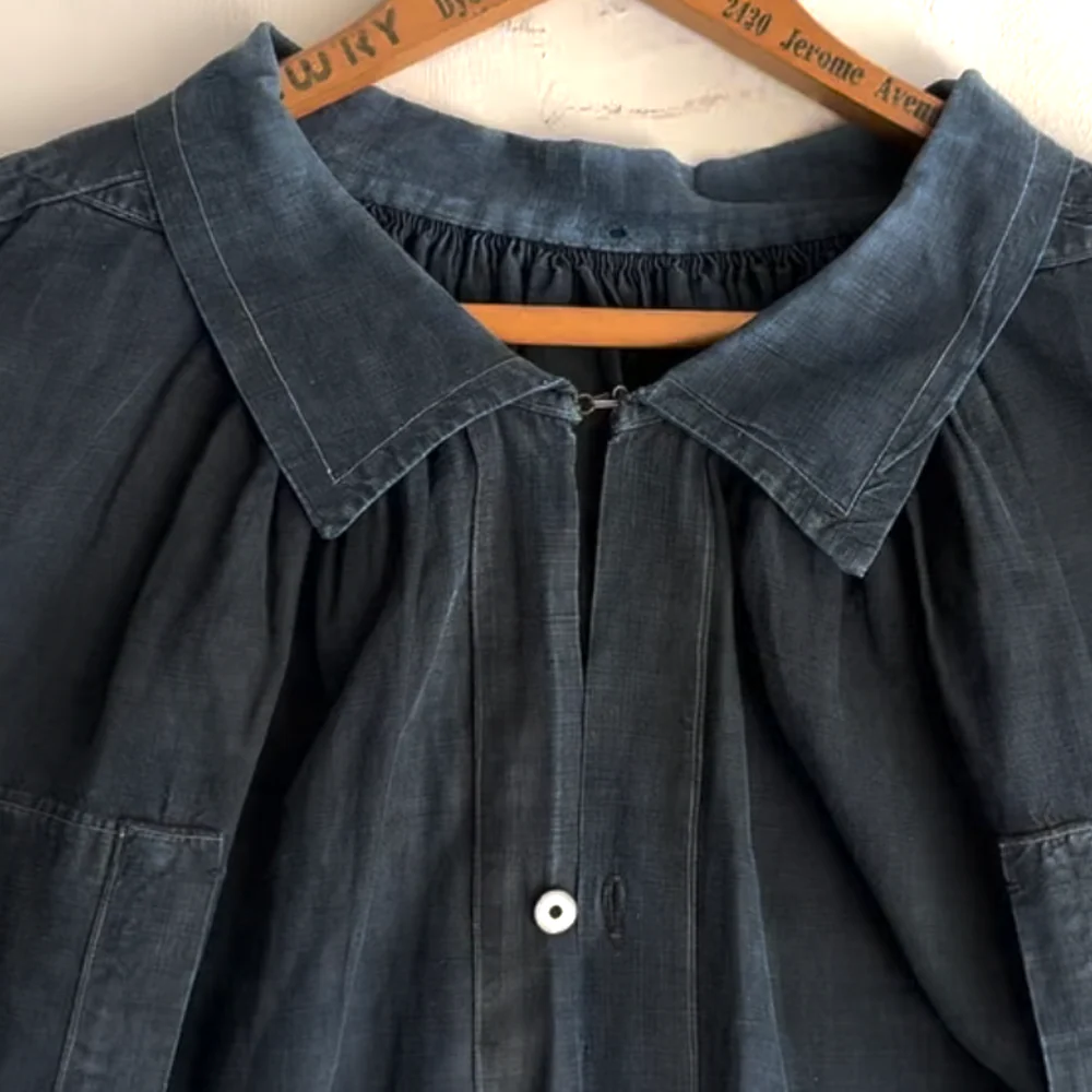 19th-century French Indigo Smock (#S-08) - Image 5