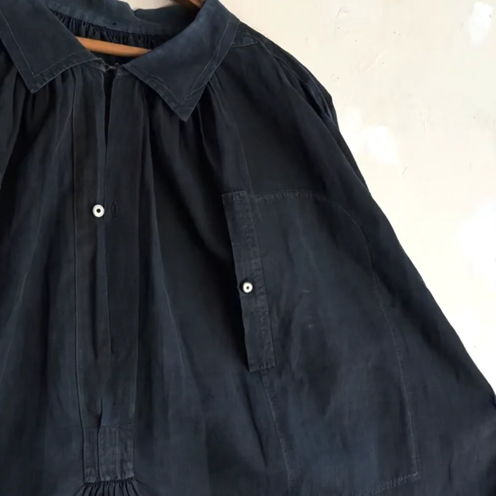 19th-century French Indigo Smock (#S-08) - Image 6