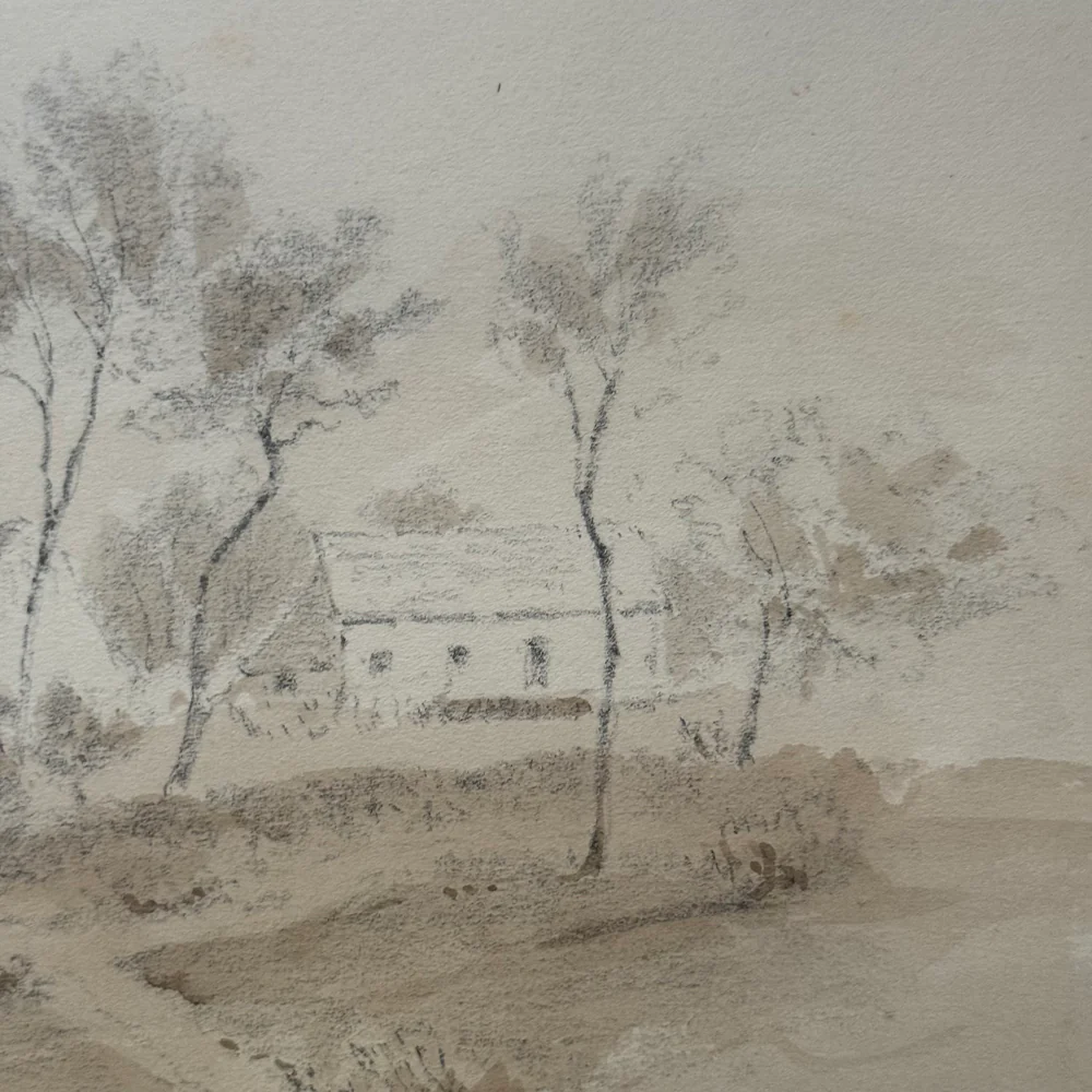 19th Century French Monochromatic Watercolor Painting by Alphonse Baril (#3) - Image 3
