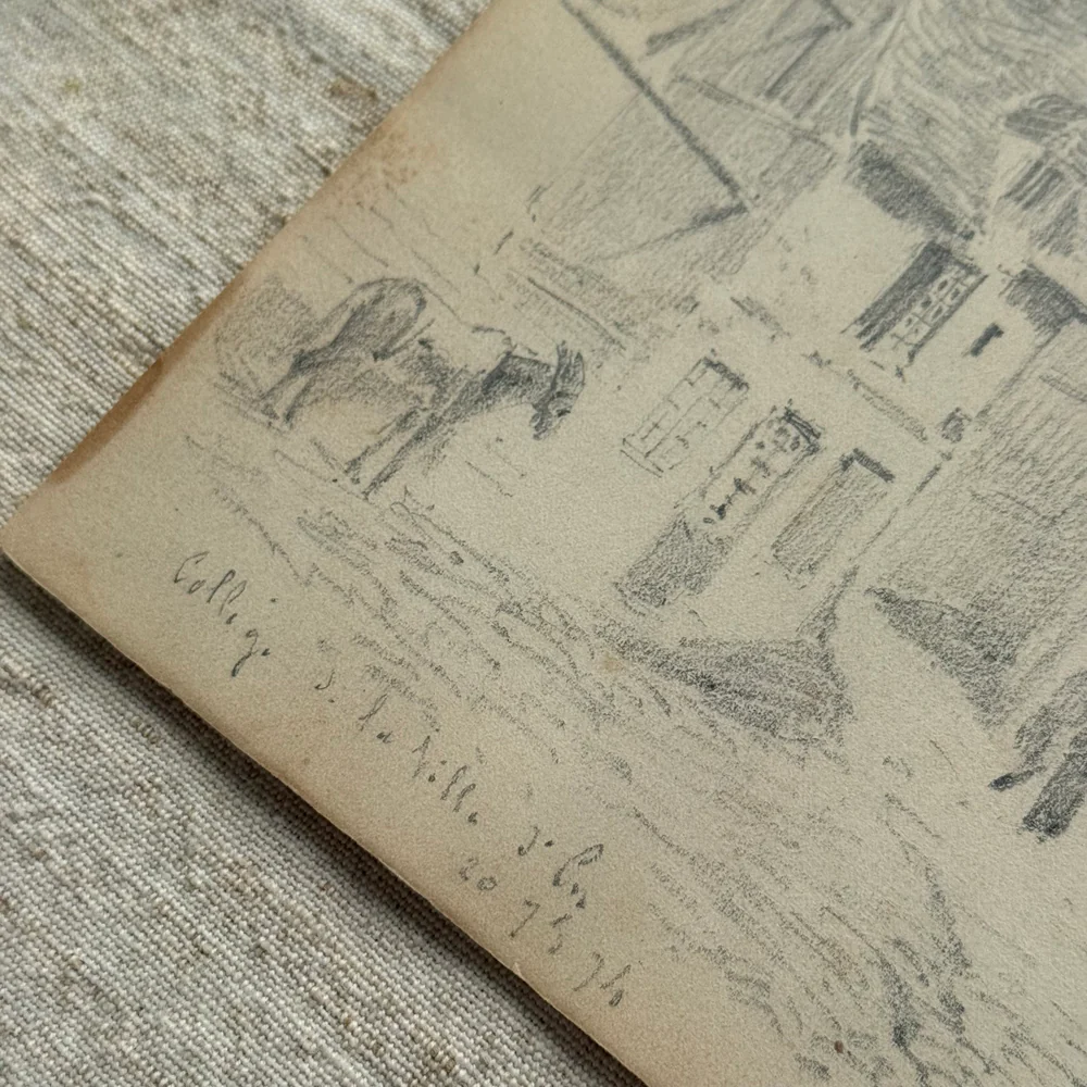 19th-century French Pencil Drawing by Alphonse Baril (#15) - Image 3