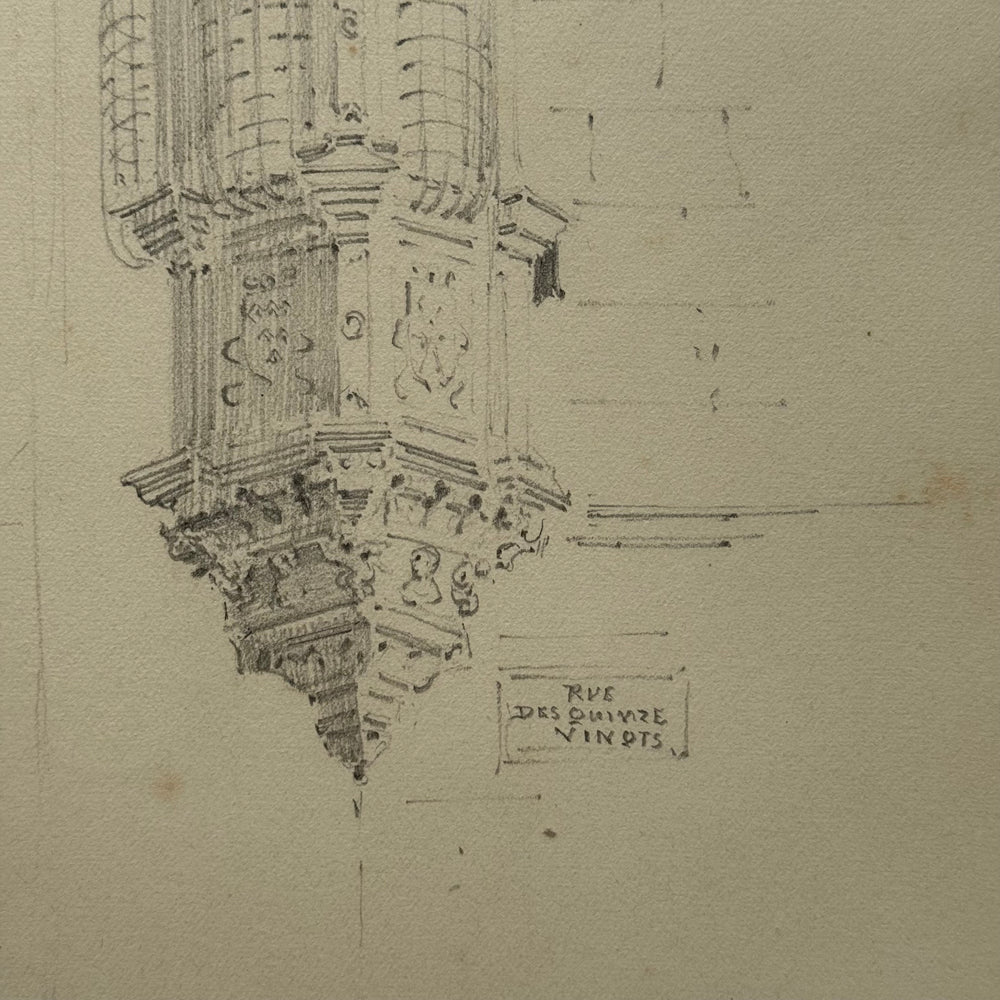 19th-century French Pencil Drawing by Alphonse Baril (#23) - Image 4