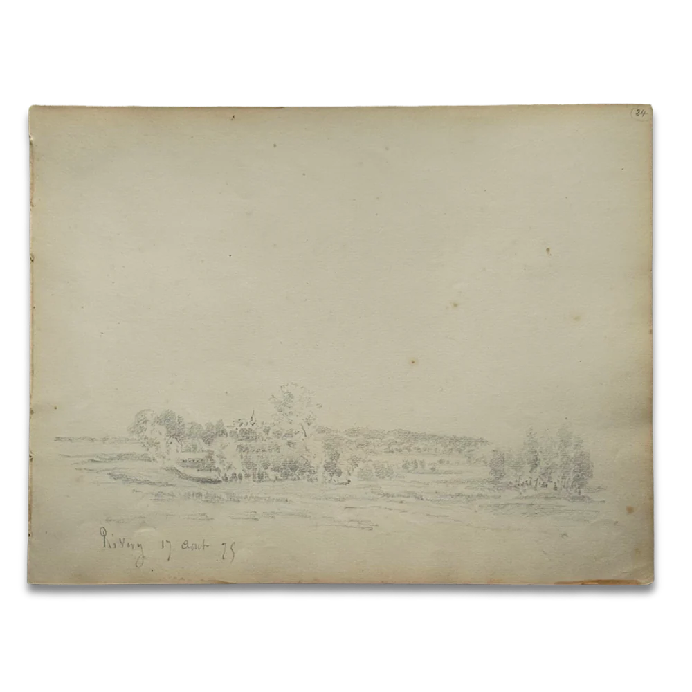 19th-century French Pencil Drawing by Alphonse Baril (#24)