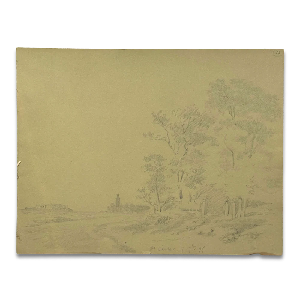 19th-century French Pencil Drawing by Alphonse Baril (#33)
