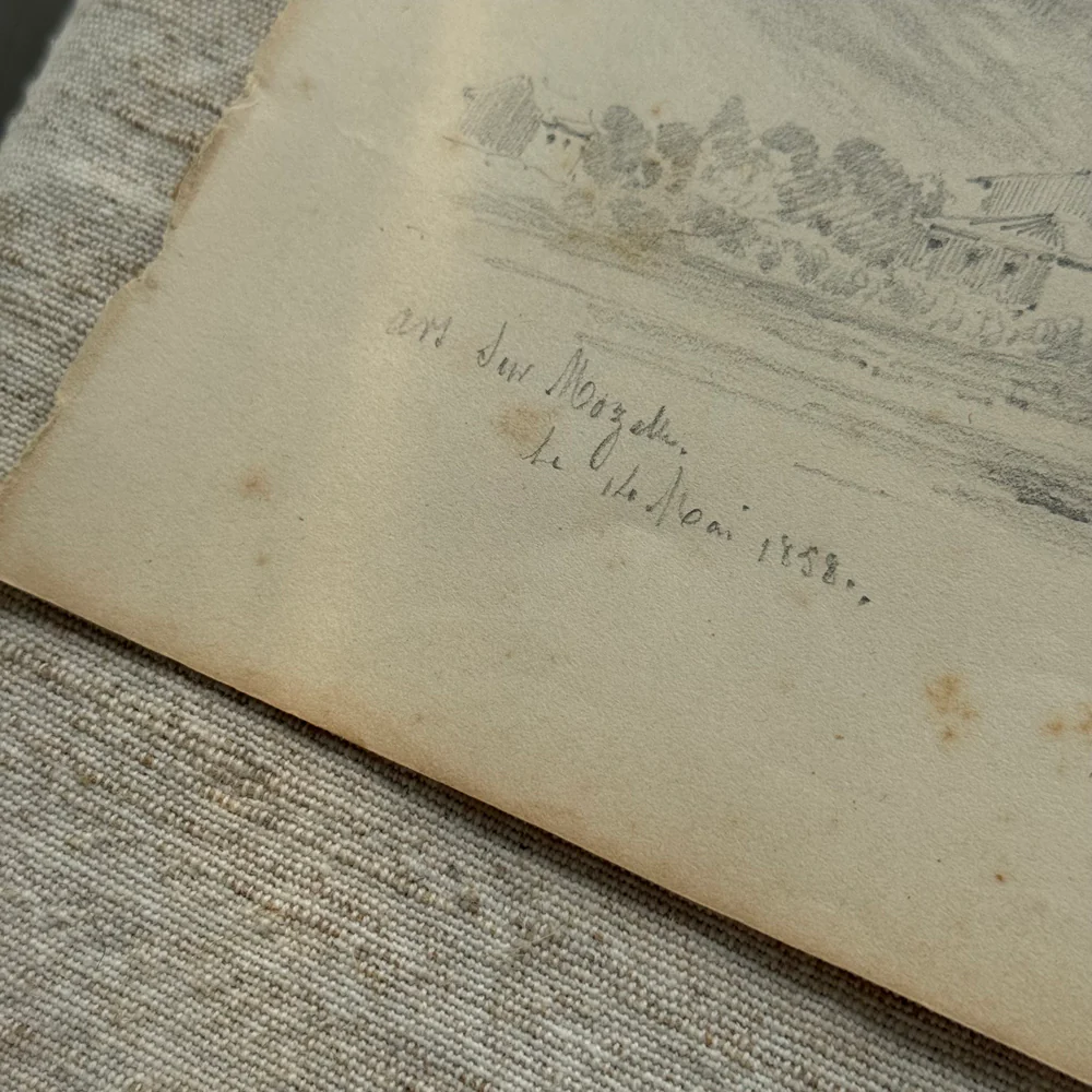 19th-century French Pencil Drawing by Alphonse Baril (#36) - Image 4