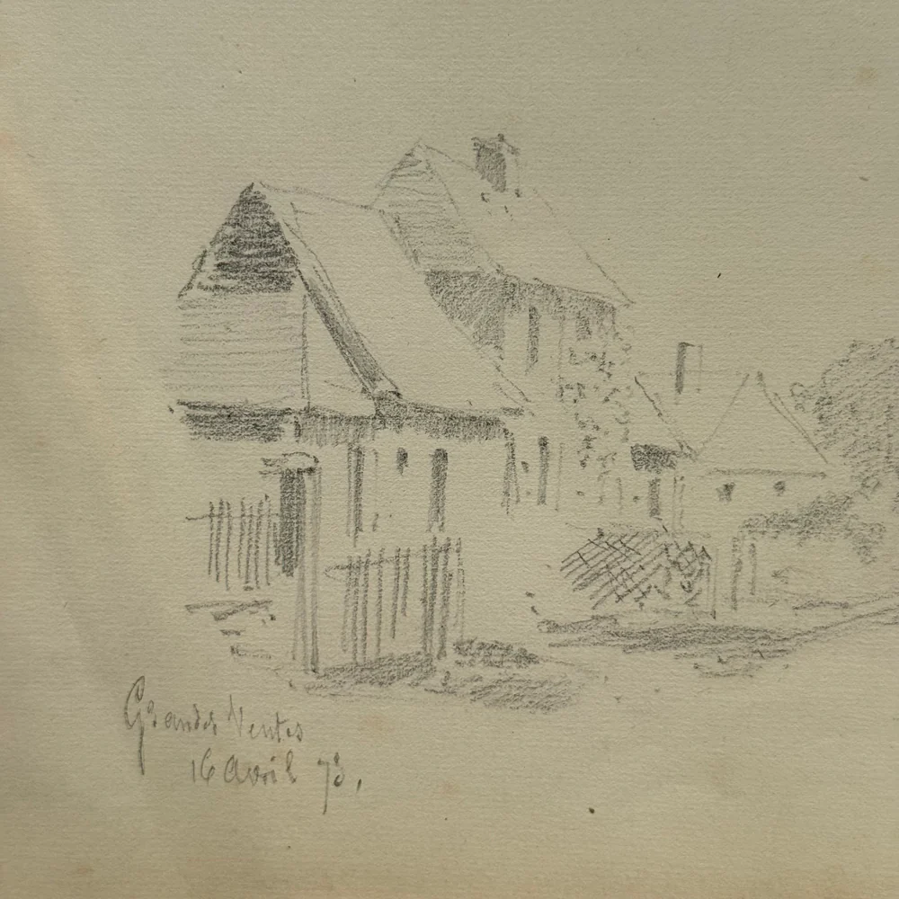 19th-century French Pencil Drawing by Alphonse Baril (#4) - Image 2