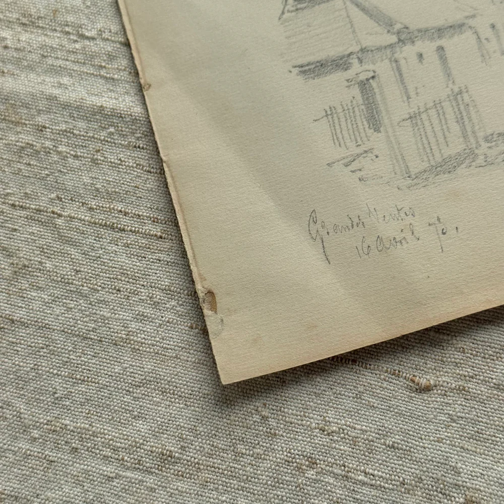 19th-century French Pencil Drawing by Alphonse Baril (#4) - Image 4